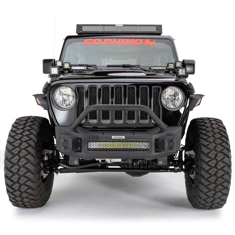 Zderzak stubby przód z bull barem Go Rhino Rockline - obrazek 3