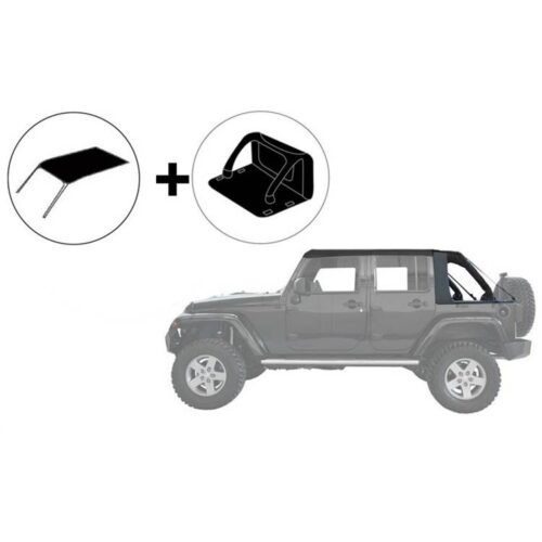 Dach Miękki Bezstelażowy typu Cargo ze ścianką – Jeep Wrangler JK 4 Drzwi