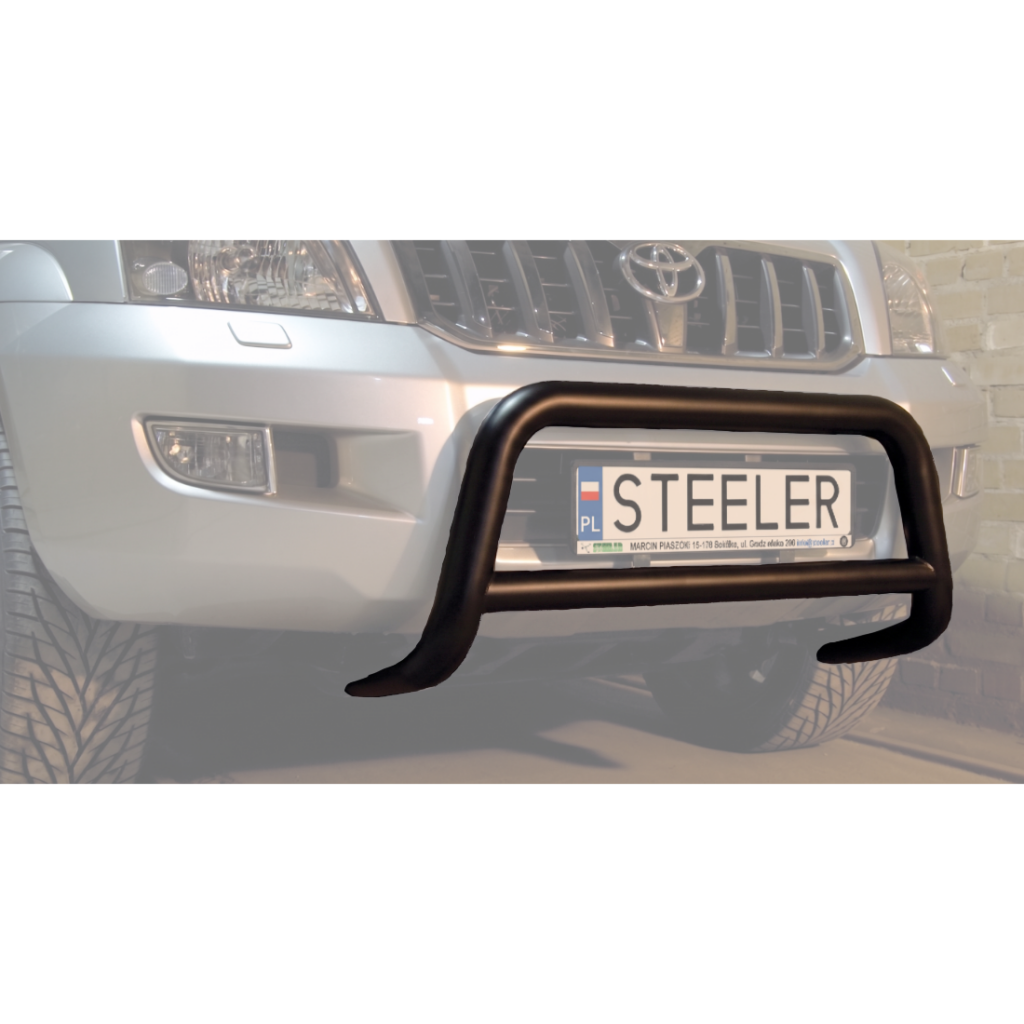 Bull bar z poprzeczką czarny Steeler