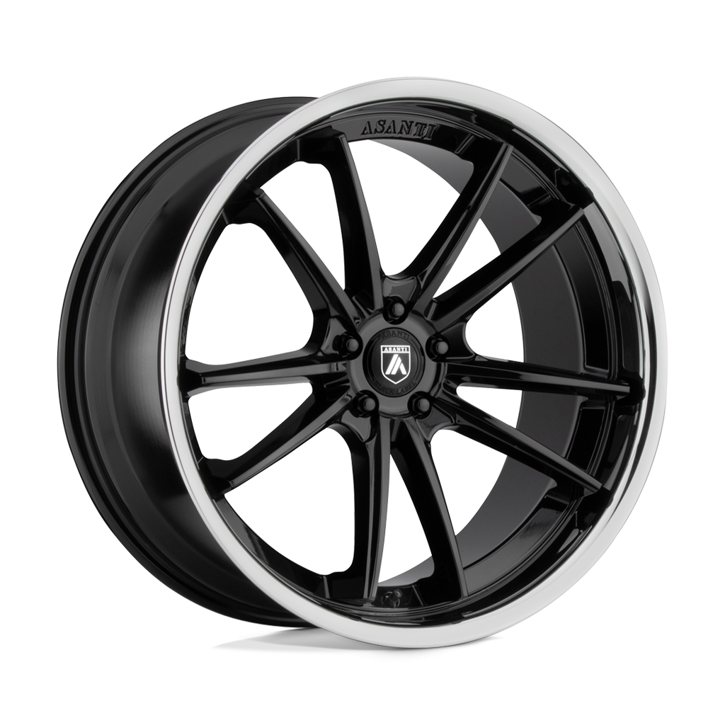 Felga aluminiowa ABL-23 SIGMA Gloss Black W/ Chrome Lip ASANTI