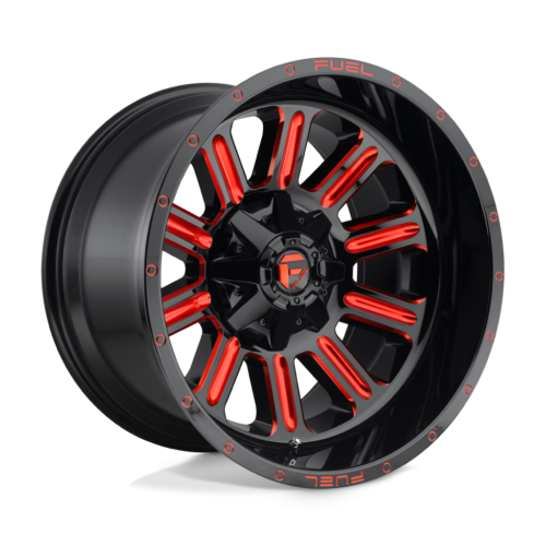 Felga aluminiowa D621 HARDLINE Gloss Black W/ Red Tint FUEL