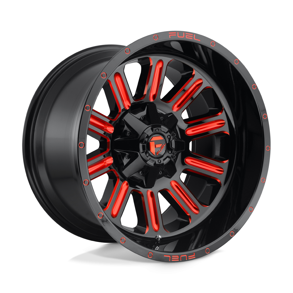 Felga aluminiowa D621 HARDLINE Gloss Black W/ Red Tint FUEL