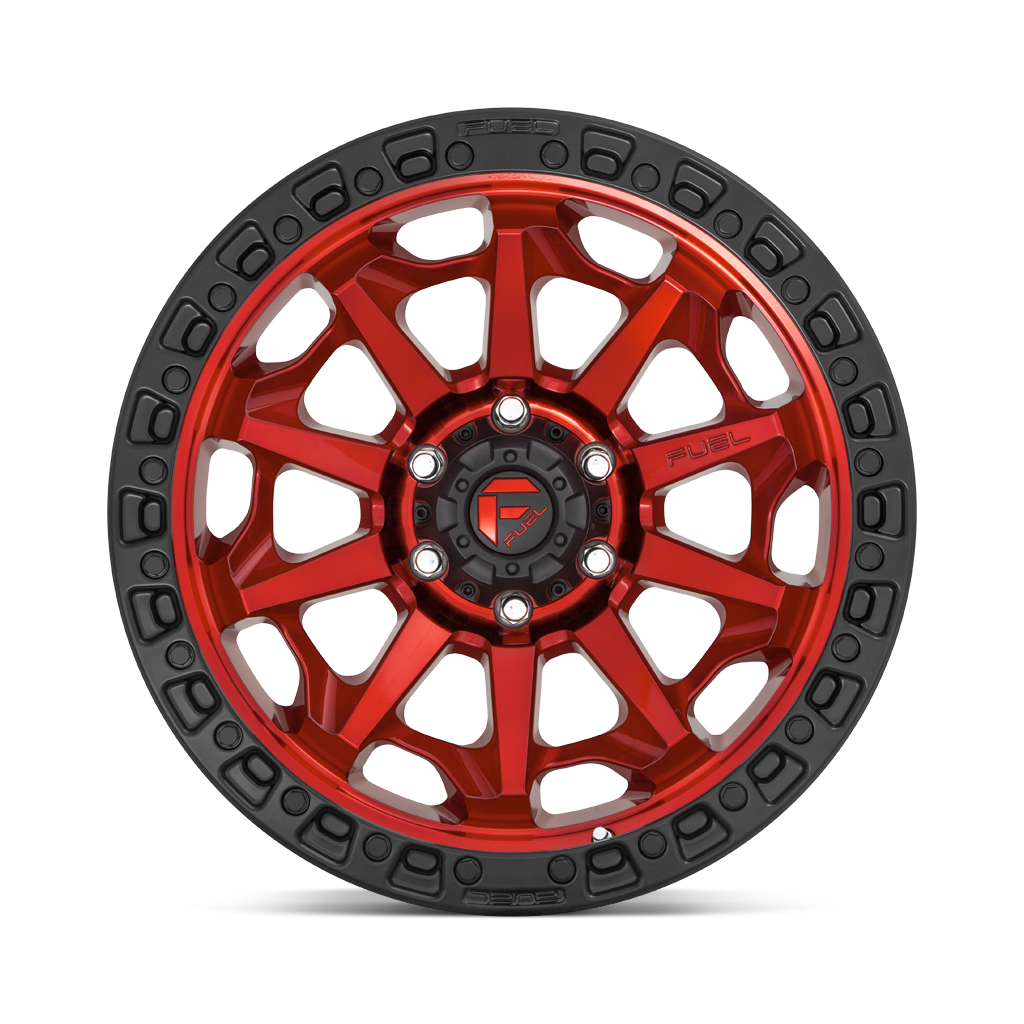 Felga aluminiowa D695 COVERT Candy Red Black Bead Ring FUEL - obrazek 3