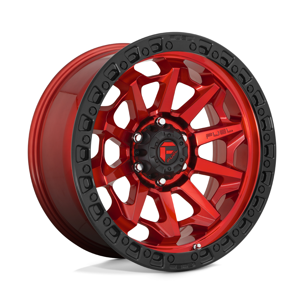 Felga aluminiowa D695 COVERT Candy Red Black Bead Ring FUEL