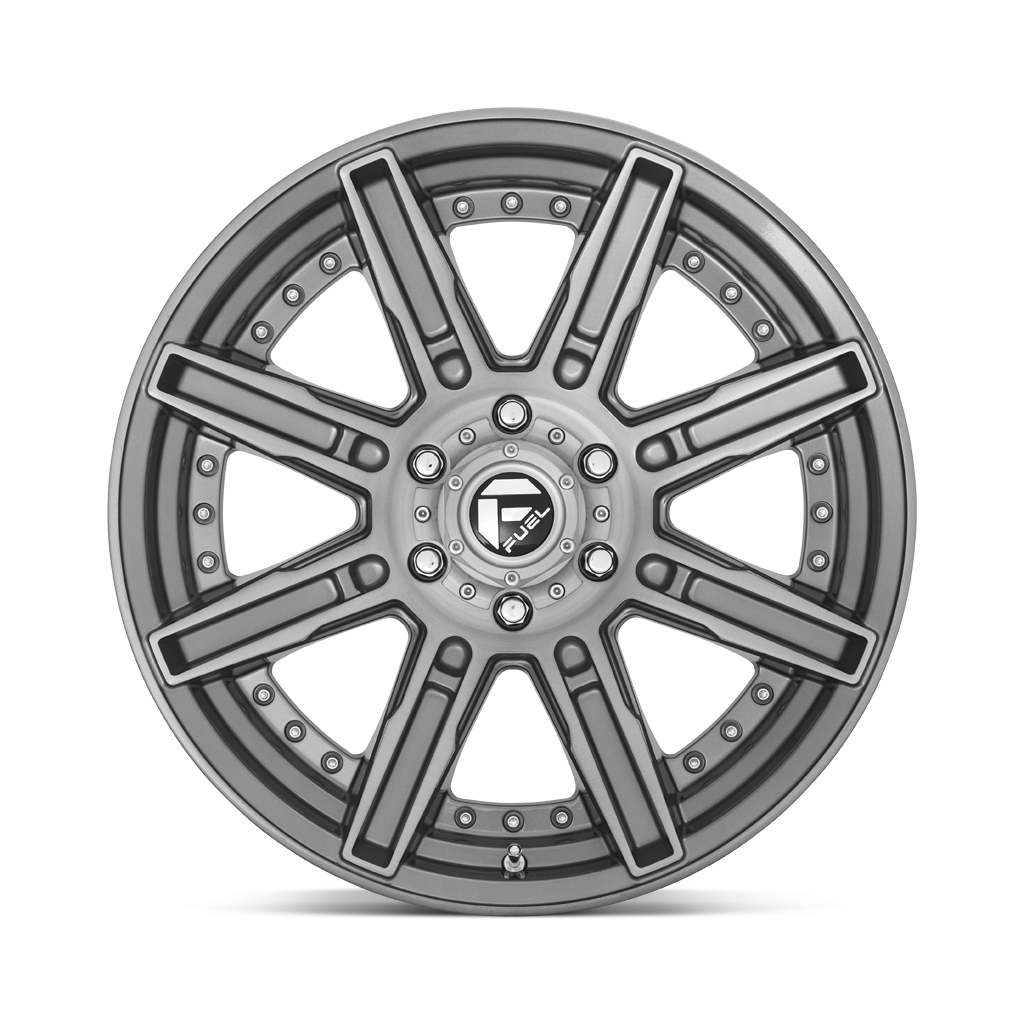 Felga aluminiowa D710 ROGUE PLATINUM Brushed Gun Metal Tinted Clear FUEL - obrazek 3