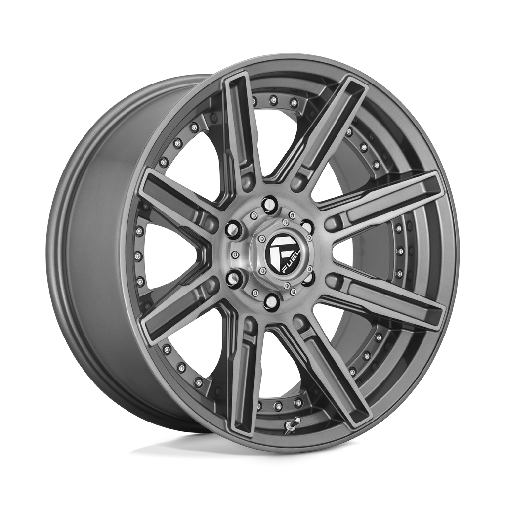 Felga aluminiowa D710 ROGUE PLATINUM Brushed Gun Metal Tinted Clear FUEL