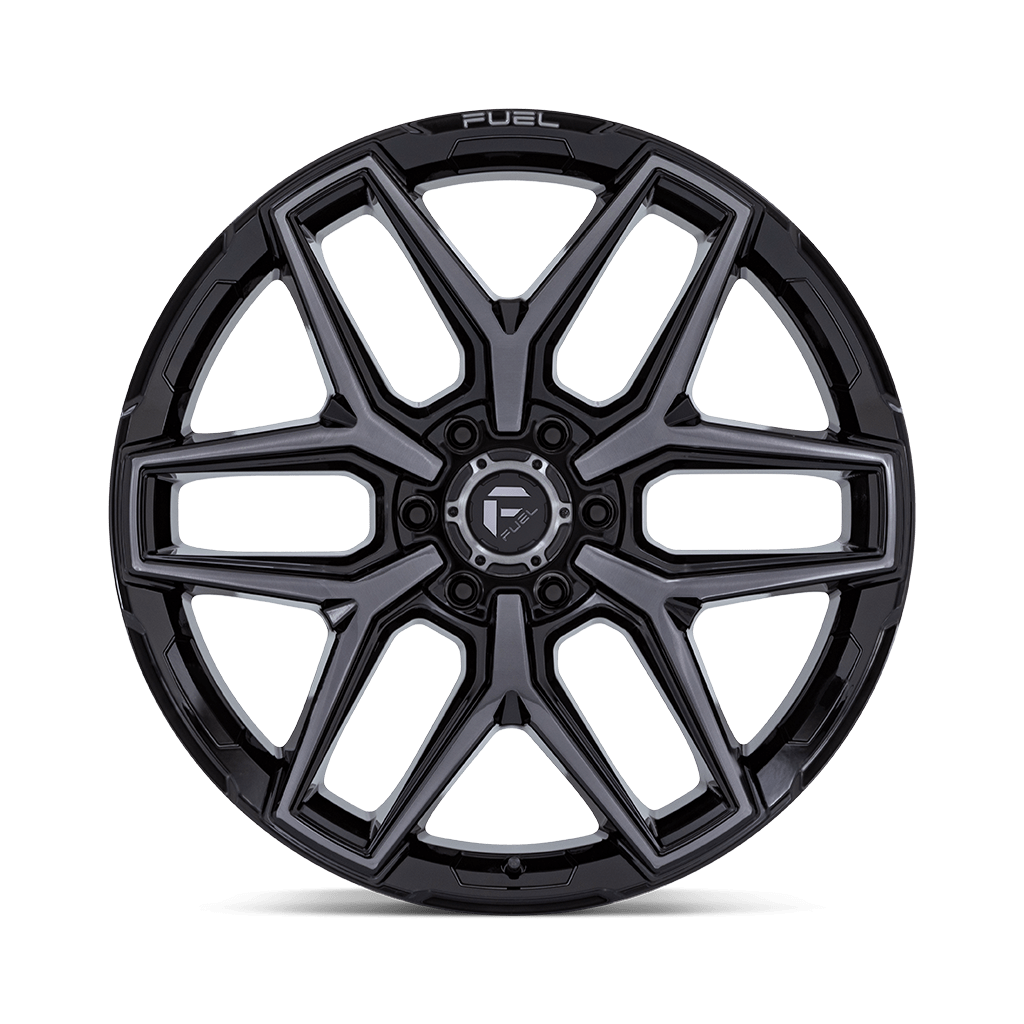 Felga aluminiowa FLUX Gloss Black Brushed Face W/ Gray Tint FUEL - obrazek 3