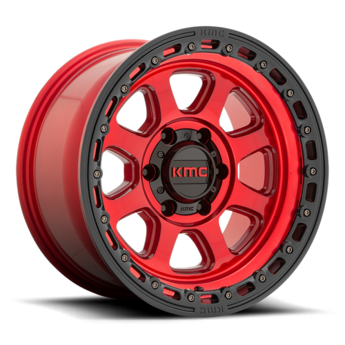 Felga aluminiowa KM548 CHASE Candy Red W/ Black Lip KMC