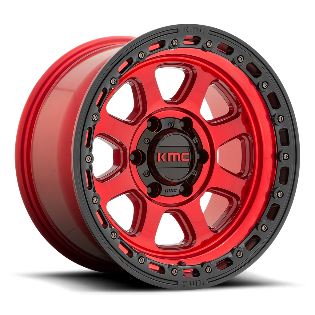 Felga aluminiowa KM548 CHASE Candy Red W/ Black Lip KMC