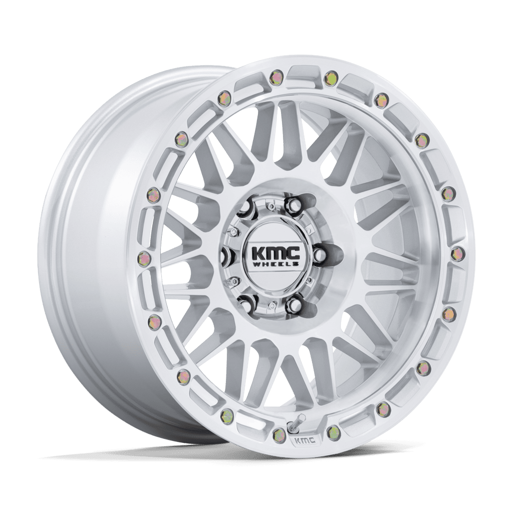 Felga aluminiowa KM555 ATTACK Gloss Silver W/ Machined Face KMC