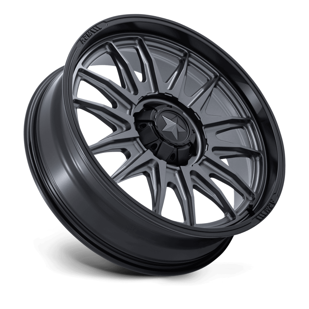 Felga aluminiowa M55 COMMANDER UTV Matte Gunmetal W/ Matte Black Lip MSA - Image 2