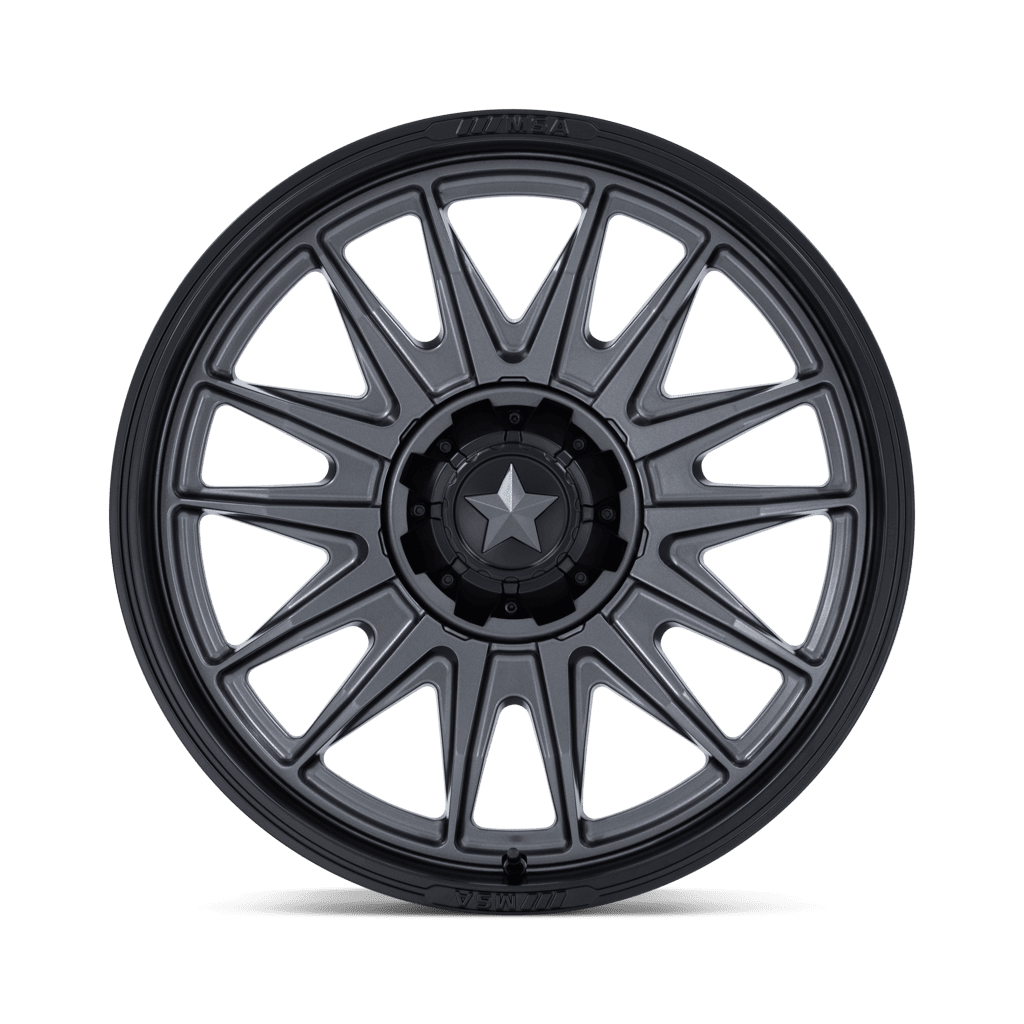 Felga aluminiowa M55 COMMANDER UTV Matte Gunmetal W/ Matte Black Lip MSA - obrazek 3