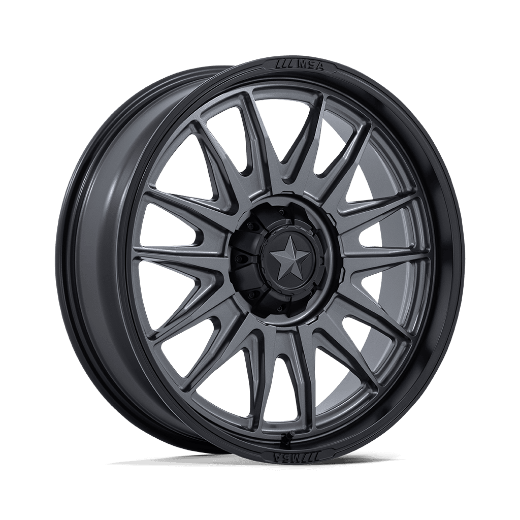 Felga aluminiowa M55 COMMANDER UTV Matte Gunmetal W/ Matte Black Lip MSA