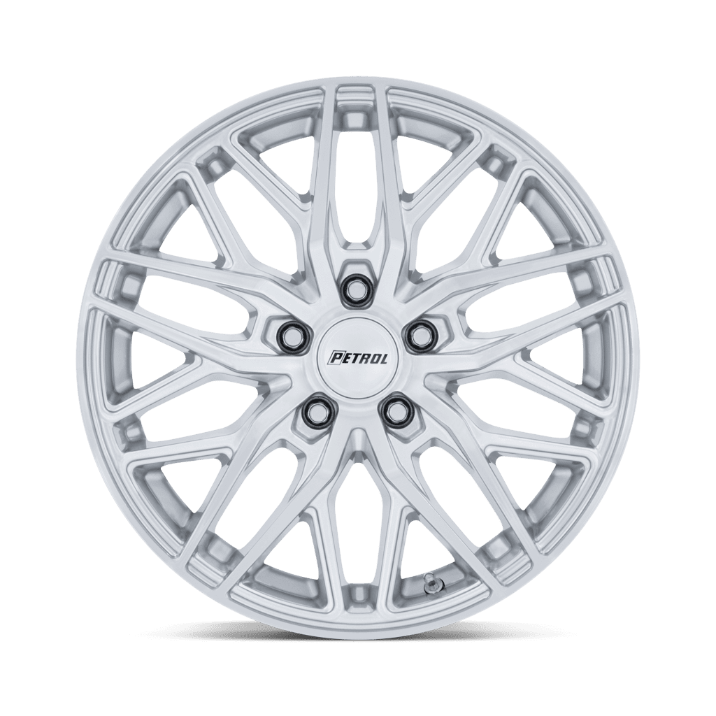 Felga aluminiowa PE004 P3E Machined W/ Brushed Gloss Silver PETROL - obrazek 2