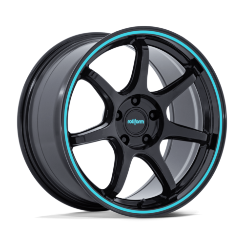 Felga aluminiowa RC208 BPU Gloss Black W/ Teal Stripe ROTIFORM