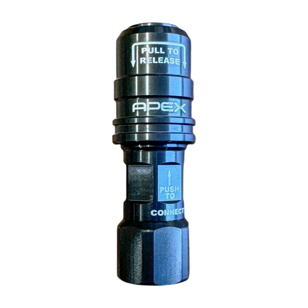 Końcówka High Flow Push-On Chuck 1/4" żeńska Dual Flow Apex