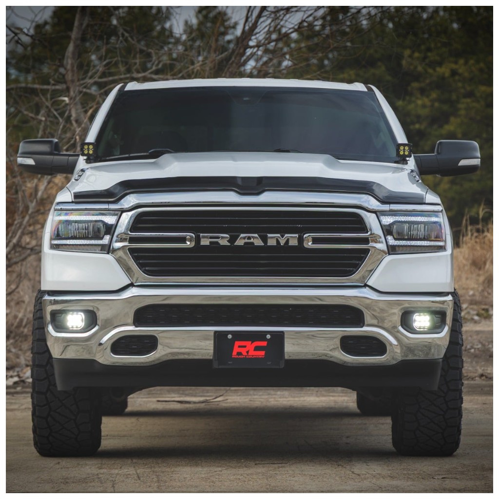 Lampy przeciwmgielne LED 3,5" Okrągłe Black Series Amber DRL Rough Country - obrazek 3