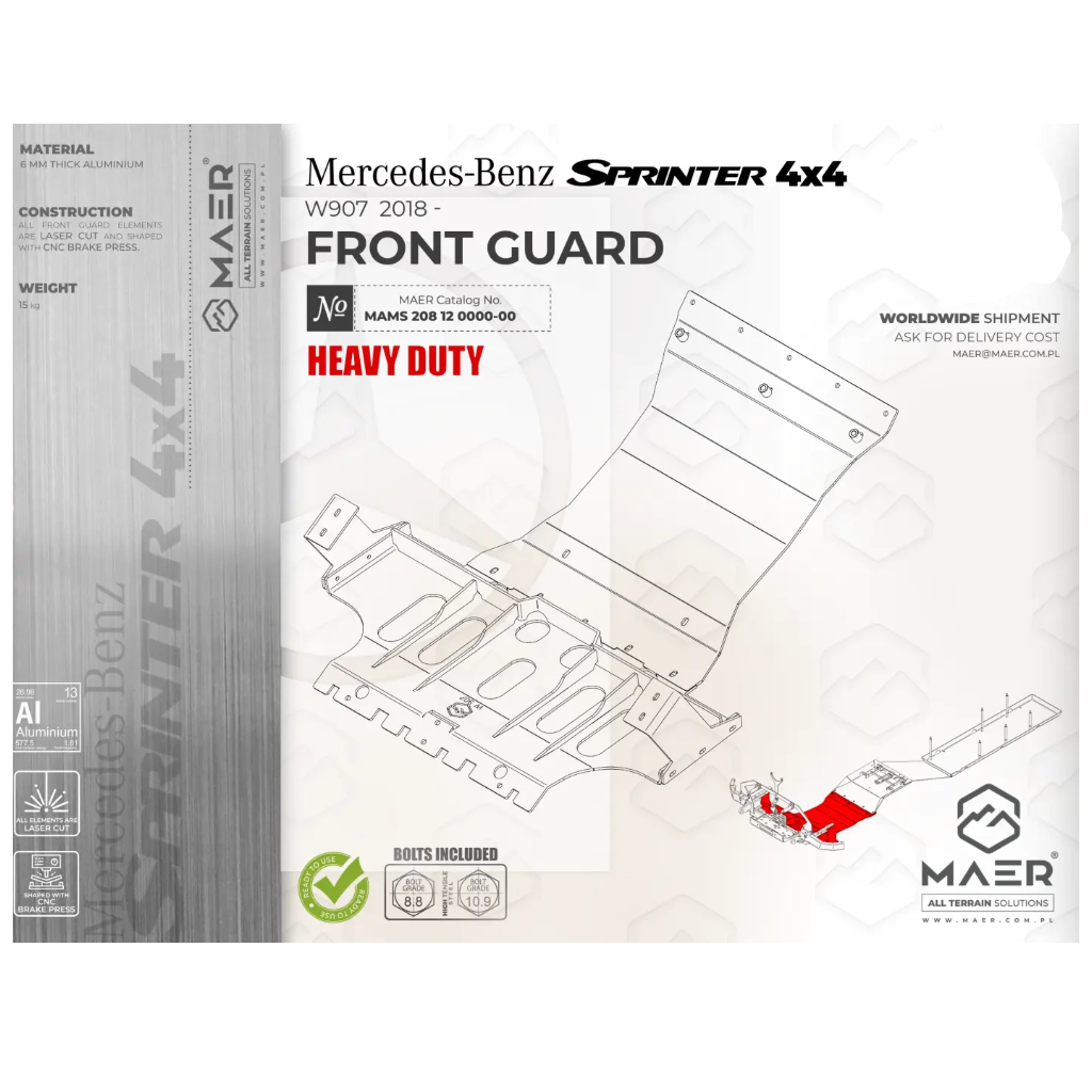 Płyta osłonowa podwozia przód Heavy Duty MAER - obrazek 4