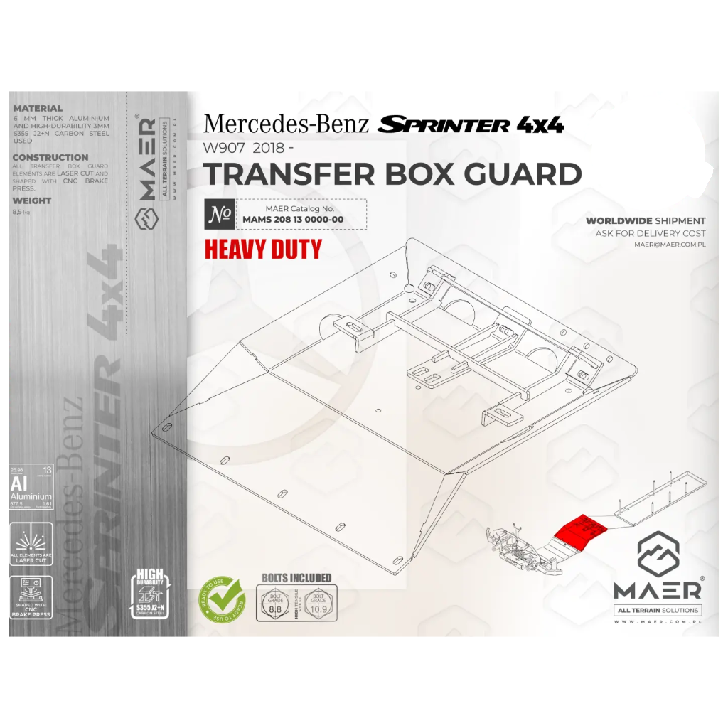 Płyta osłonowa skrzyni biegów Heavy Duty MAER - obrazek 3