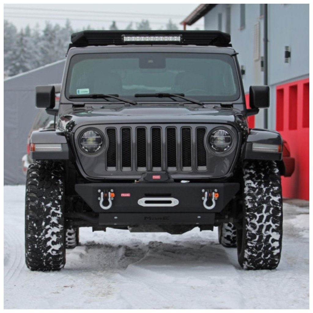 Zderzak stalowy krótki przód z płytą pod wyciągarkę MorE 4x4 - obrazek 3