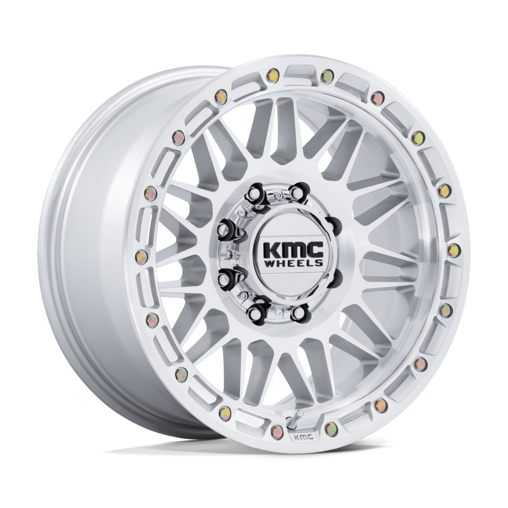 Felga aluminiowa KM555 ATTACK Gloss Silver W/ Machined Face KMC
