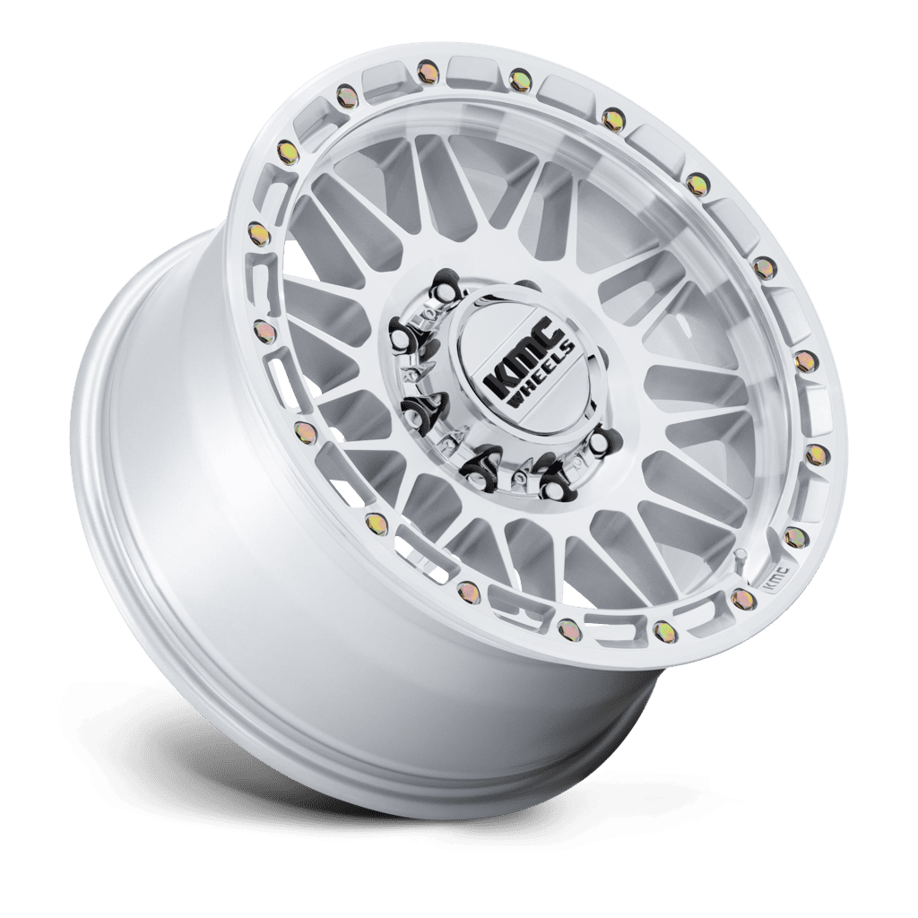 Felga aluminiowa KM555 ATTACK Gloss Silver W/ Machined Face KMC - obrazek 3