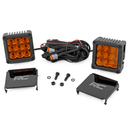 Lampy LED 4″ kwadratowe Spot+Flood Amber DRL Rough Country
