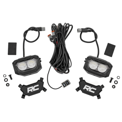 Lampy LED 5″ kwadratowe Flood Białe/Amber DRL Rough Country