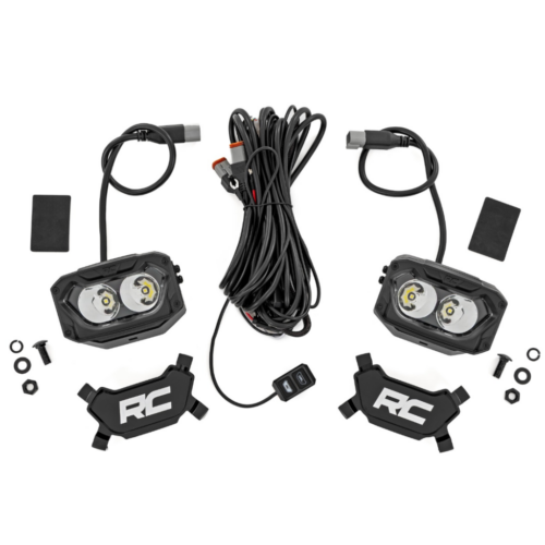 Lampy LED 5″ kwadratowe Spot Białe/Amber DRL Rough Country