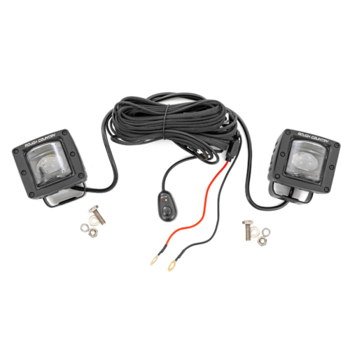 Lampy przeciwmgielne LED Żółte Rough Country Black Series