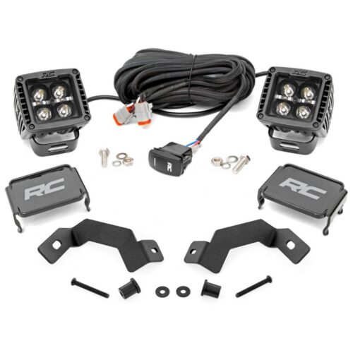 Zestaw lamp 2″ DRL LED doświetlających Rough Country Black Series