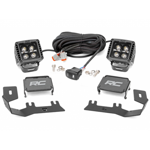 Zestaw lamp 2″ LED Białe DRL doświetlających Rough Country Black Series