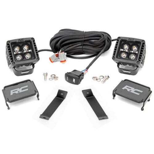 Zestaw lamp 2″ LED Białe DRL doświetlających Rough Country Black Series