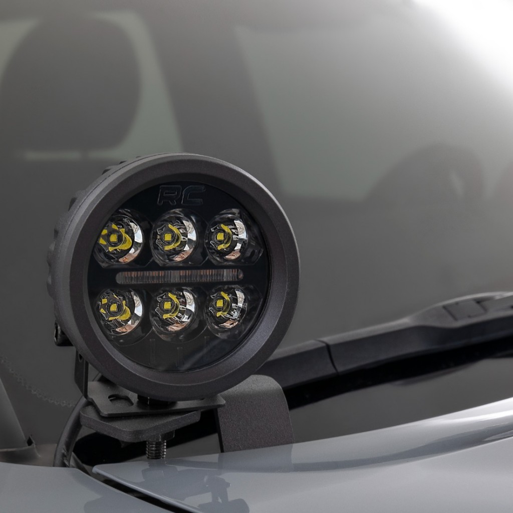 Zestaw lamp 2" LED Białe DRL doświetlających Rough Country Black Series - obrazek 2