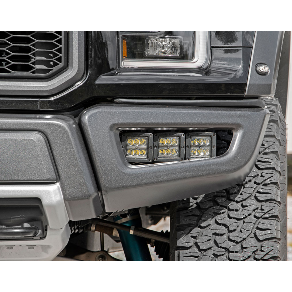 Zestaw lamp 2" LED białe spot + białe DRL Rough Country - obrazek 2