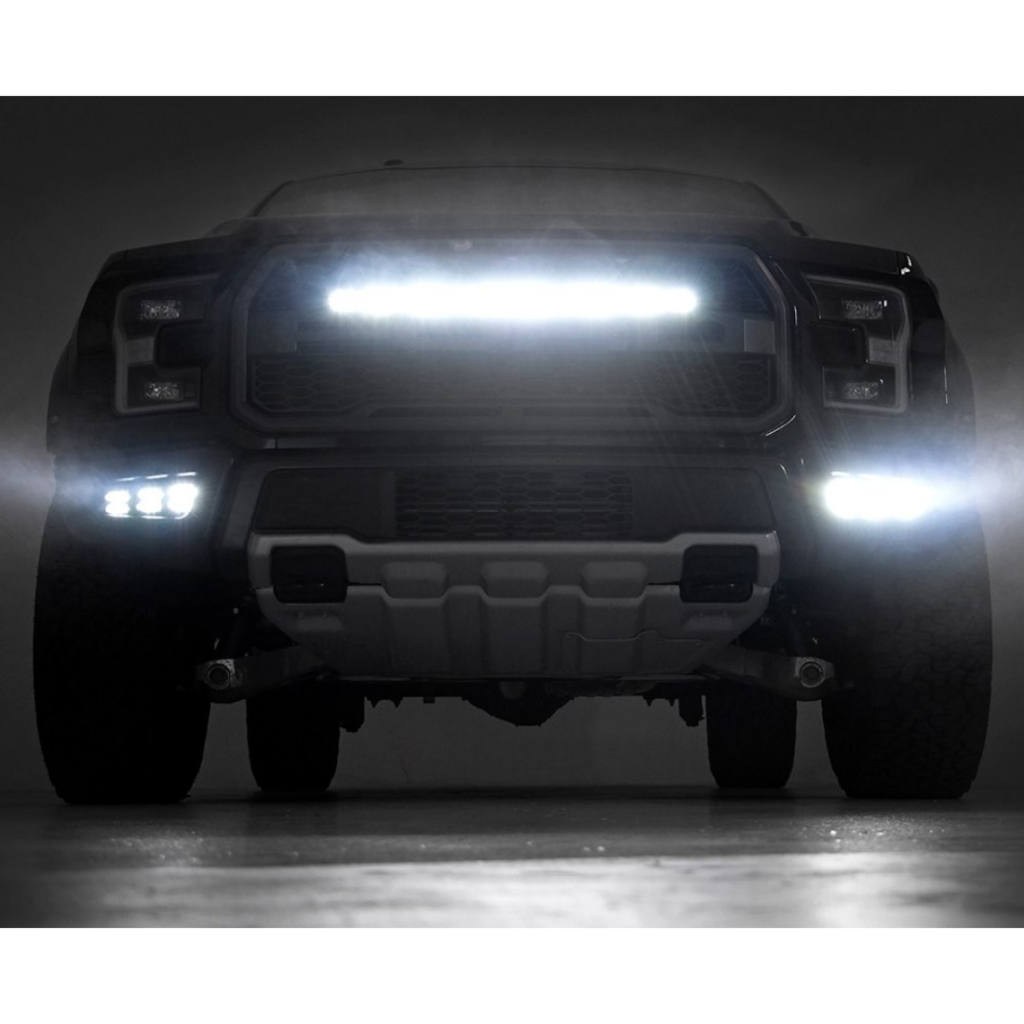 Zestaw lamp 2" LED białe spot + białe DRL Rough Country - obrazek 5
