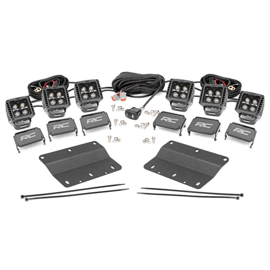 Zestaw lamp 2" LED spot + Amber DRL Rough Country