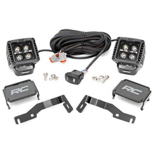 Zestaw lamp 2″ LED White DRL doświetlających Rough Country Black Series