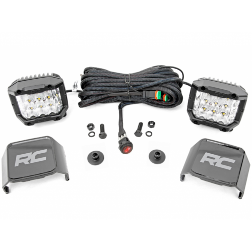 Zestaw lamp 3″ Osram LED Wide Beam doświetlających Rough Country