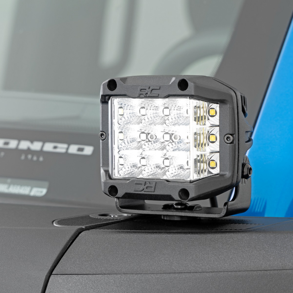 Zestaw lamp 3" Osram LED Wide Beam doświetlających Rough Country - Image 4