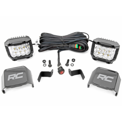 Zestaw lamp 3″ Osram LED Wide Beam doświetlających Rough Country