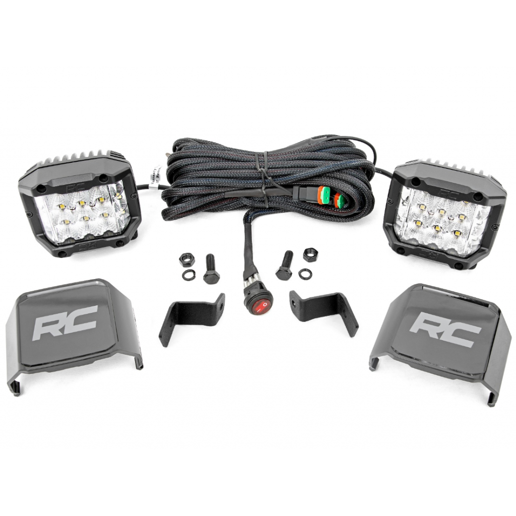 Zestaw lamp 3" Osram LED Wide Beam doświetlających Rough Country