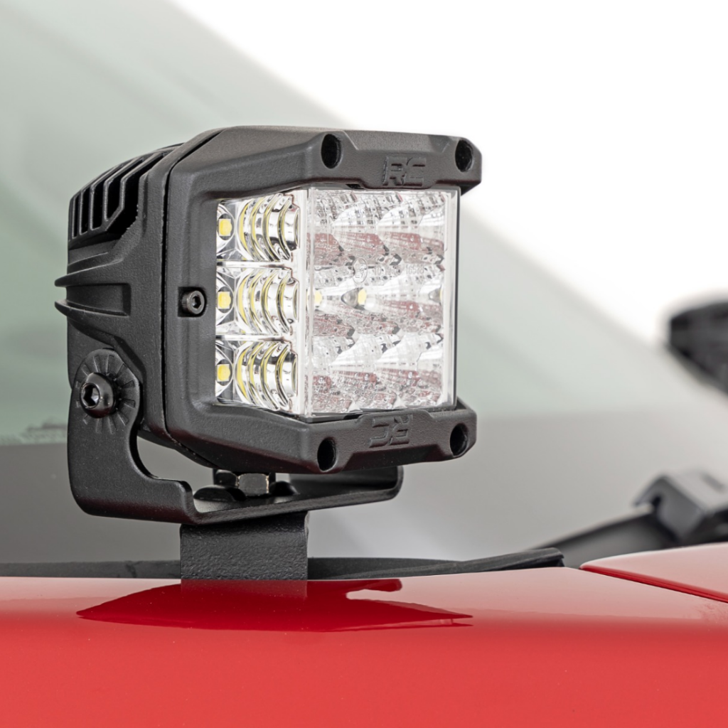 Zestaw lamp 3" Osram LED Wide Beam doświetlających Rough Country - obrazek 5