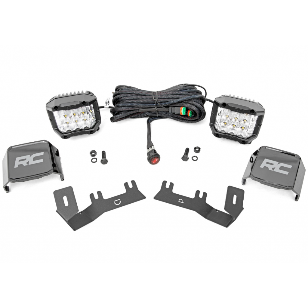 Zestaw lamp 3" Osram LED Wide Beam doświetlających Rough Country