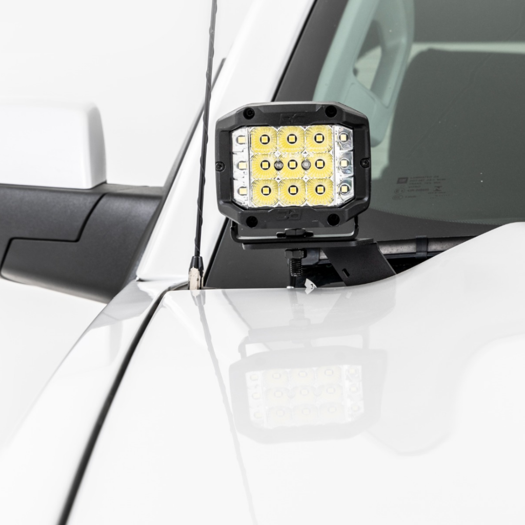 Zestaw lamp 3" Osram LED Wide Beam doświetlających Rough Country - obrazek 2