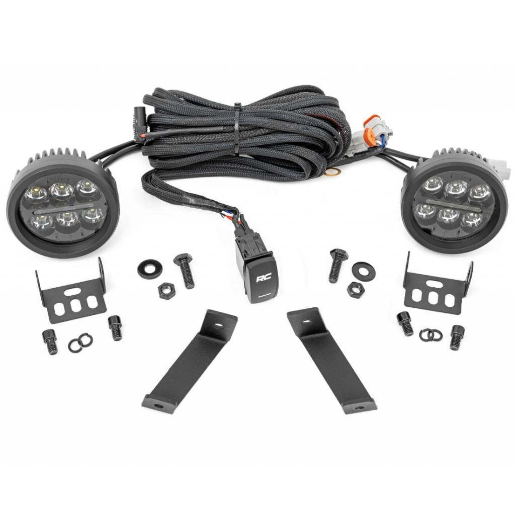 Zestaw lamp 3,5" LED Amber DRL doświetlających Rough Country Black Series