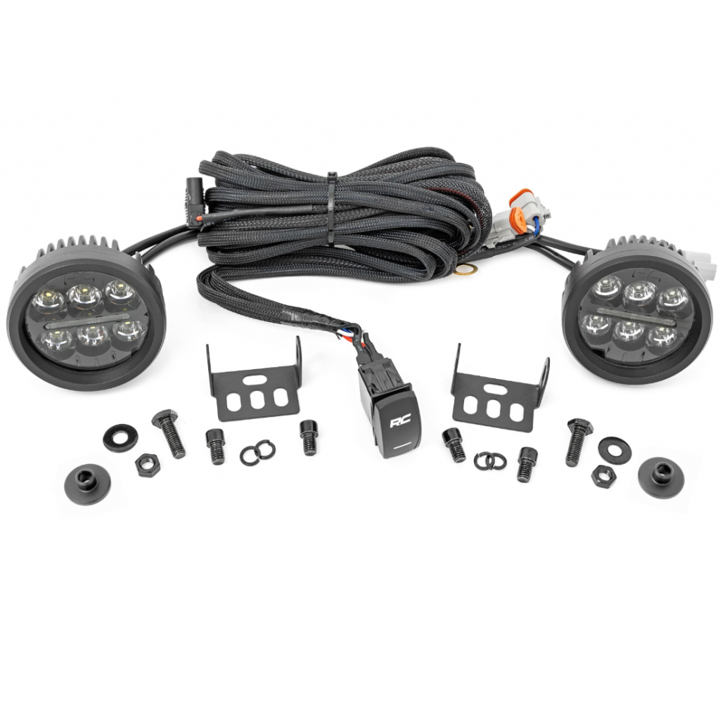 Zestaw lamp 3,5" LED Amber DRL doświetlających Rough Country Black Series